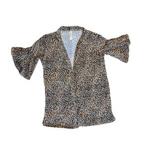 Tickled Teal - Leopard Print Shaw